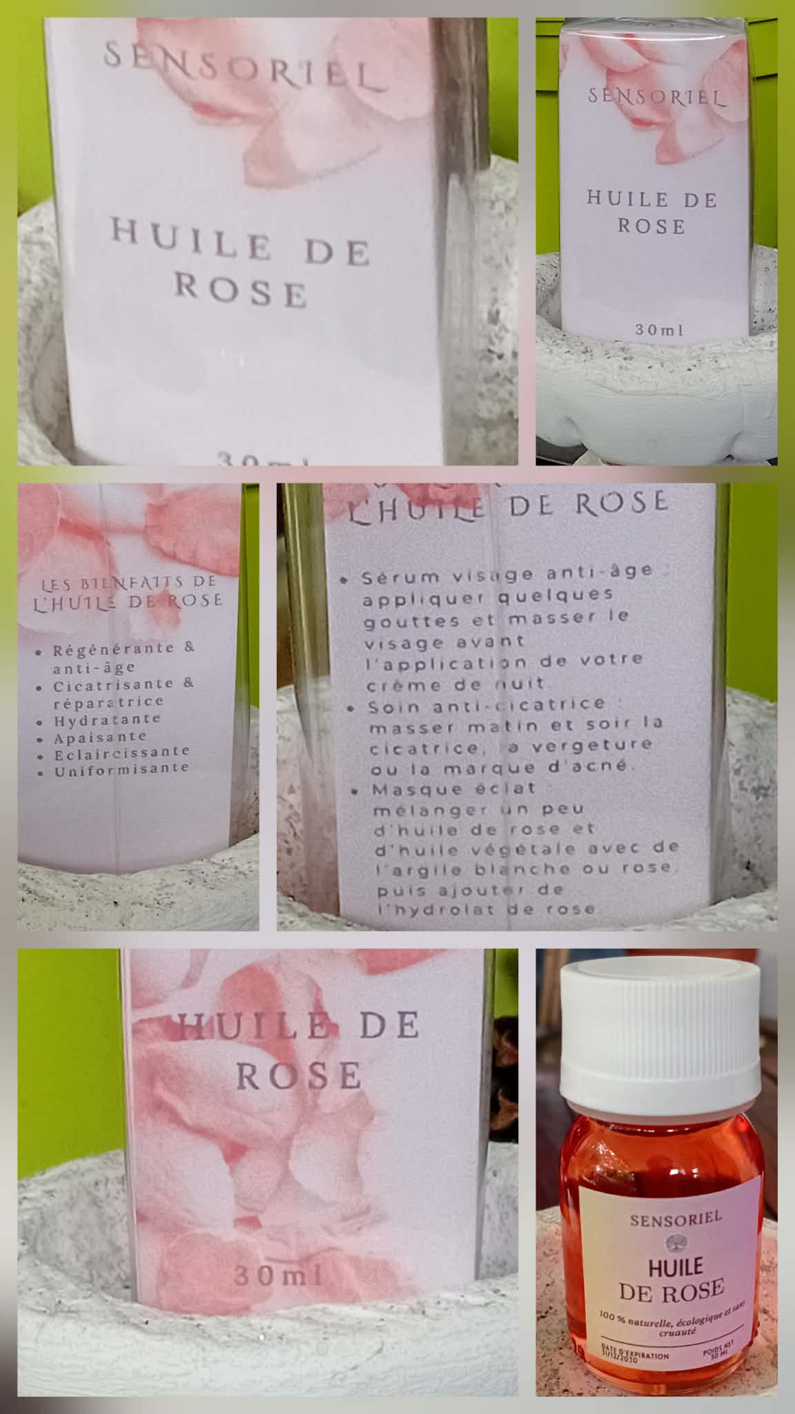 HUILE DE ROSE - Flacon 30ml.